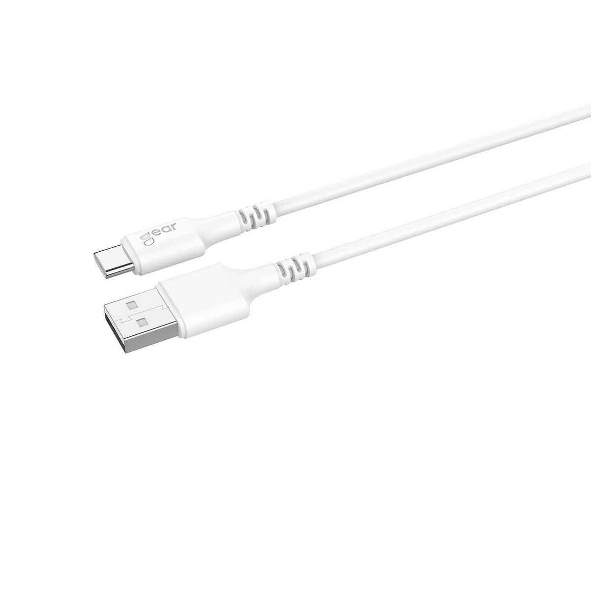 Gear Ladekabel USB-A-USB-C 2.0 2m Rundt Kabel Hvid