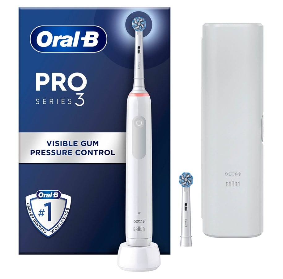 Oral-B Pro 3 Hvid elektrisk tandbørste