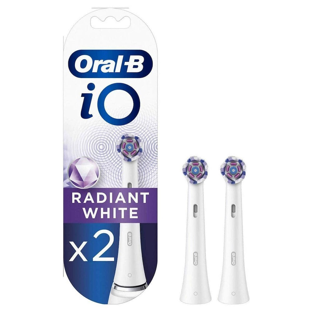 Oral-B iO Radiant White, 2 stk. Hvid Ekstra tandbørstehoveder
