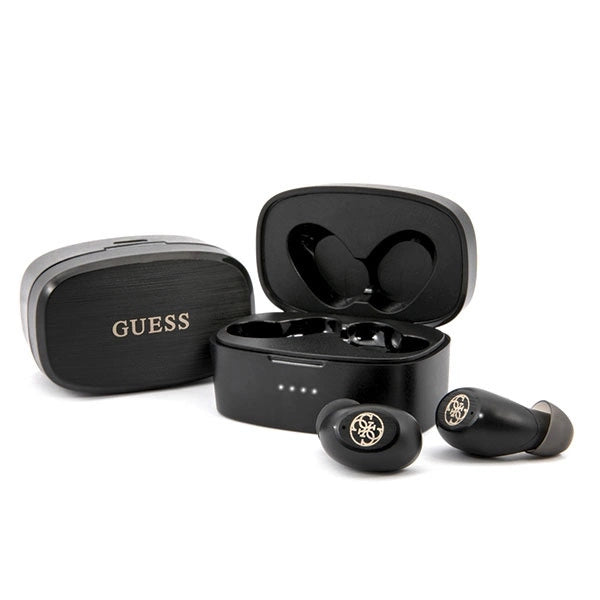 Guess GUTWSJL4GBK TWS Bluetooth-hovedtelefoner + sort/sort 4G docking station