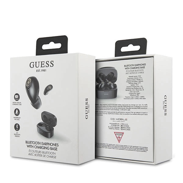 Guess GUTWSJL4GBK TWS Bluetooth-hovedtelefoner + sort/sort 4G docking station