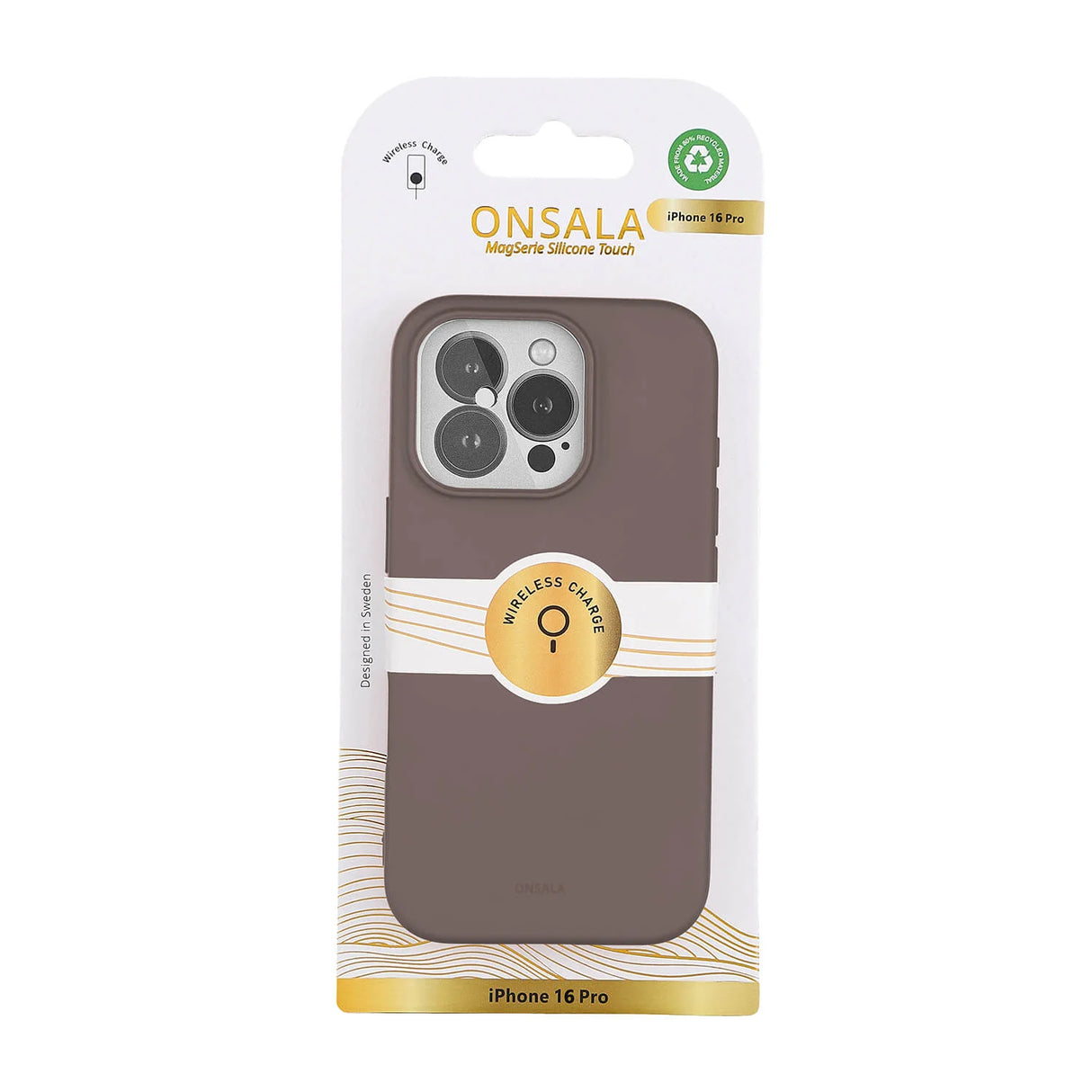 Mobilcover med Silikone Feel Chocolate - iPhone 16 Pro