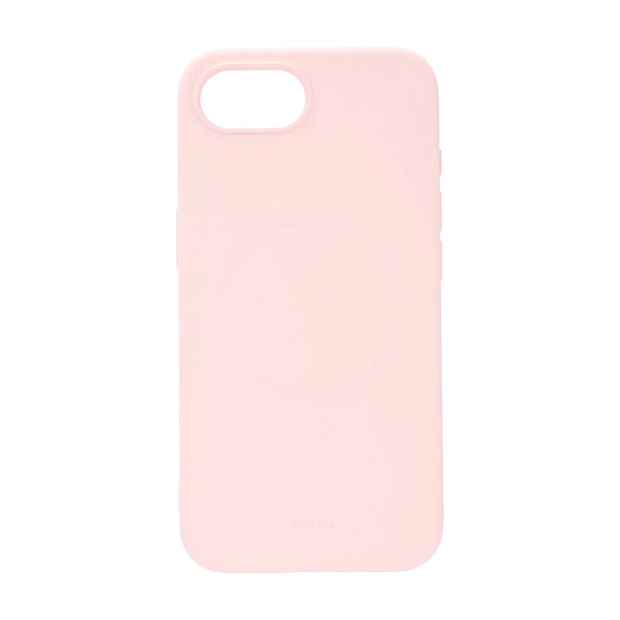 Onsala Mobilcover iPhone 16e Silikoneffekt Genanvendt Chalk Pink