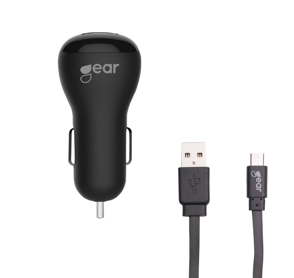 Gear Lader 12/24 V 1x Usb 1 A + Micro Usb Kabel 1.0m Sort