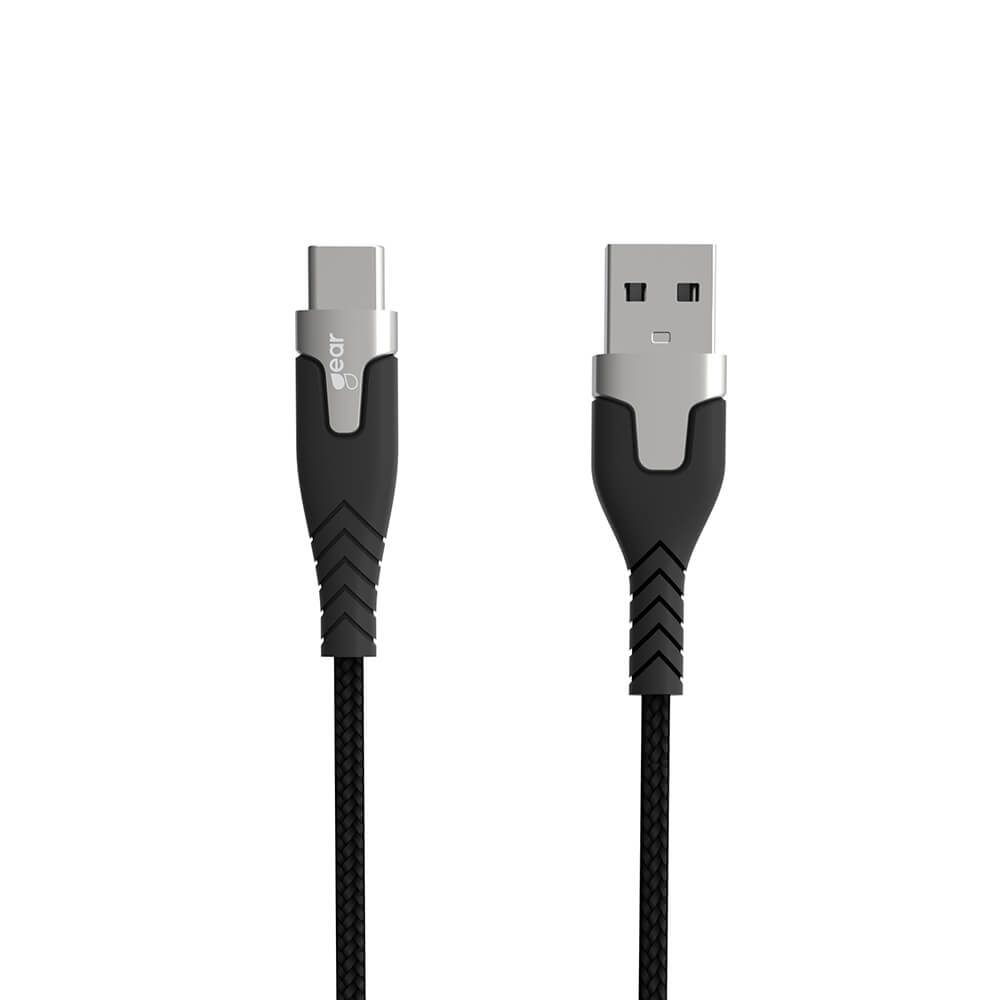 Gear Ladekabel Pro Usb A Til Usb C 2.0 1.5m Sort Kevlarkabel M/Metalkobling
