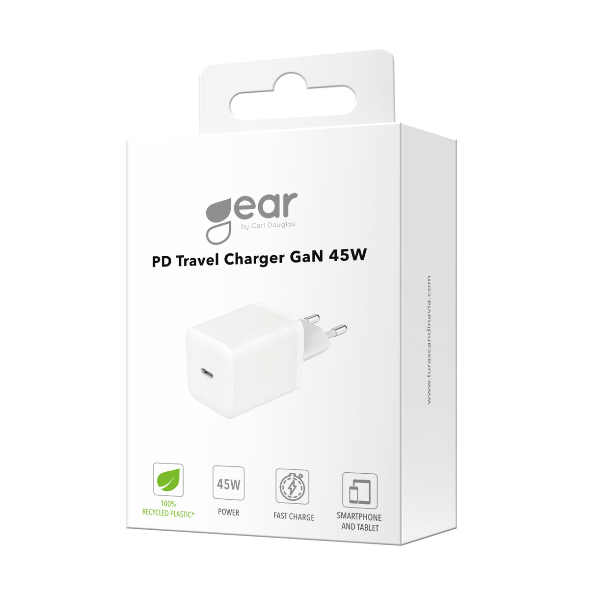 Gear Charger 220 V 1x Usb C Pd/Pps 45 W Ga N White
