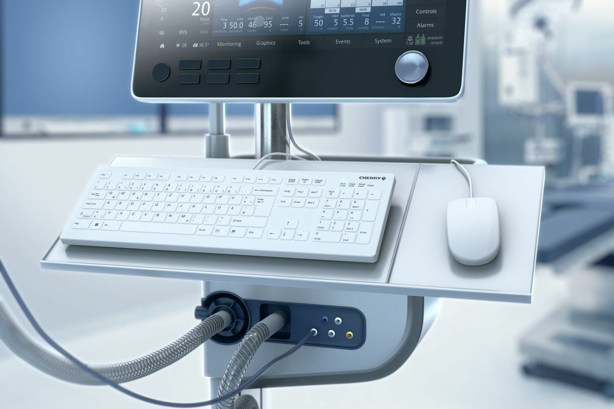 CHERRY AK-C8112 tastatur Medicinsk USB QWERTY Nordisk Hvid