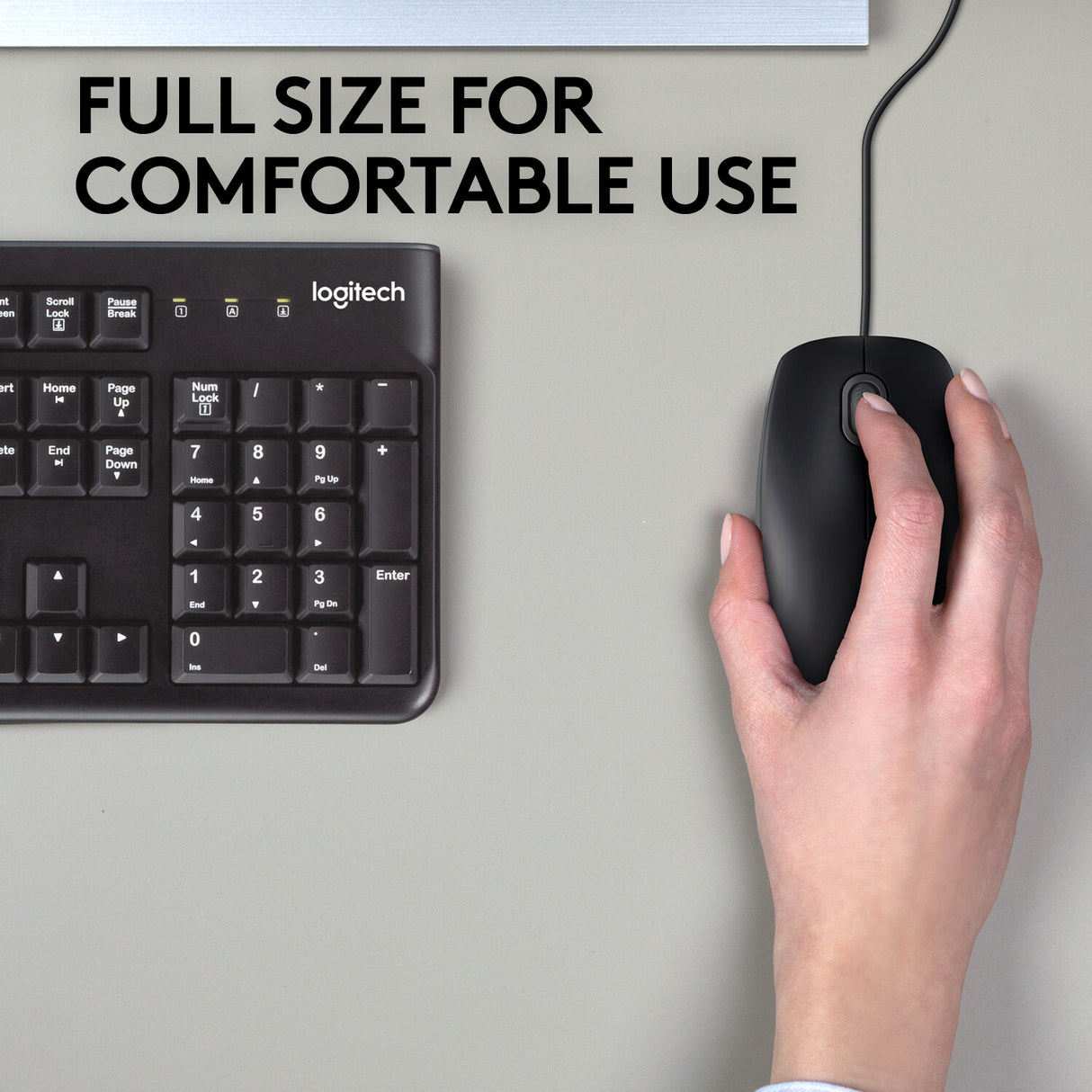 Logitech M110 Silent mus Kontor Ambidextrous USB Type-A Optisk 1000 dpi