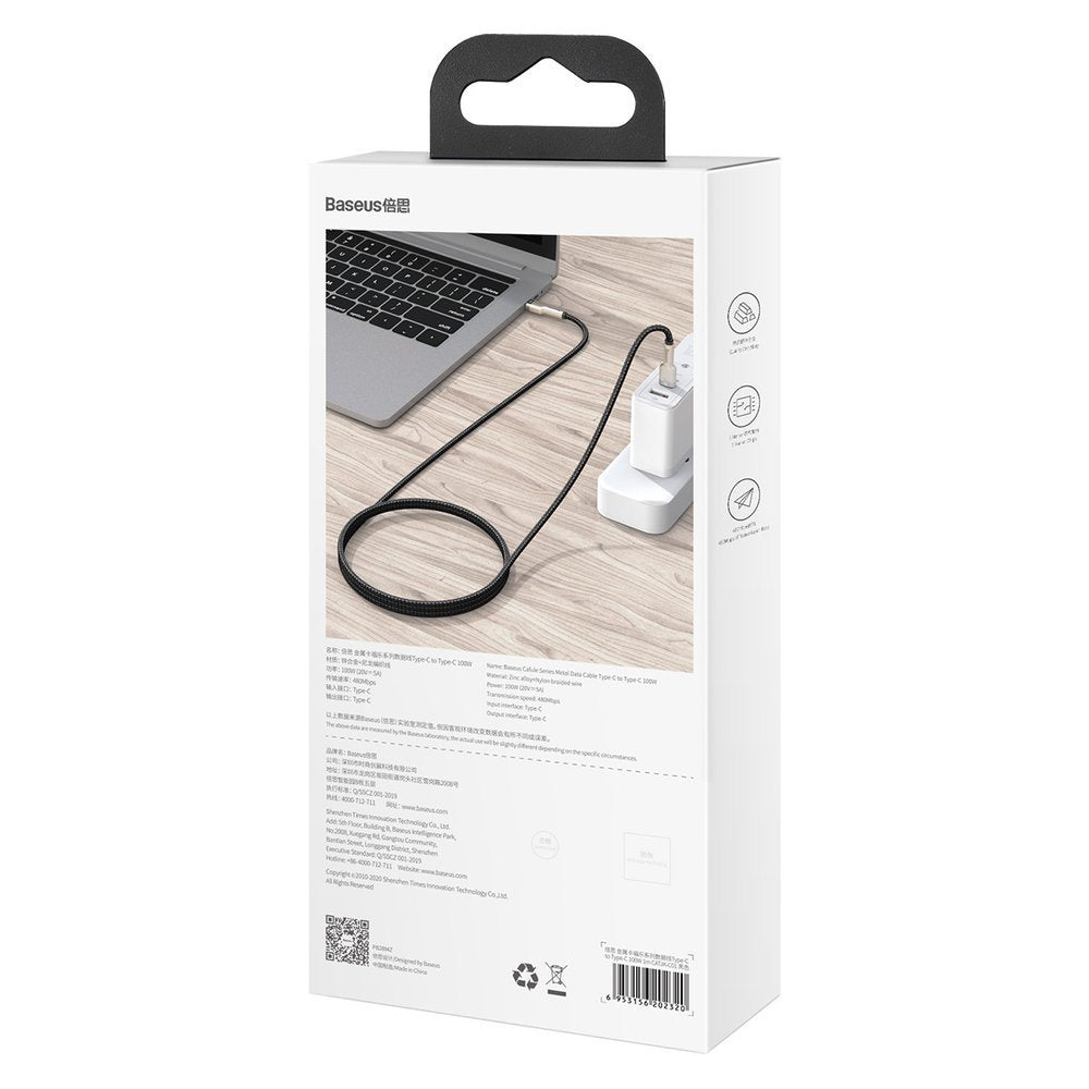 Baseus Cafule Series Metal Data USB-C / USB-C PD QC SCP 100W 5A 1 m cable - black