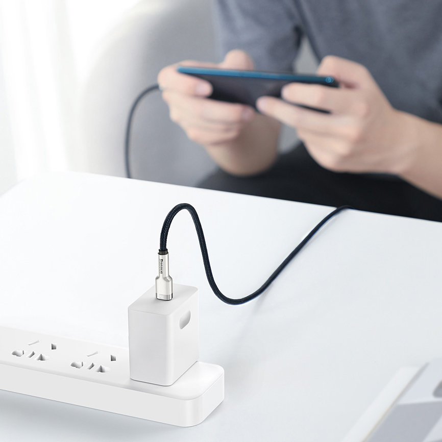 Baseus Cafule serie Metal Data USB-C / USB-C PD QC SCP 100W 5A 2 m kabel - sort