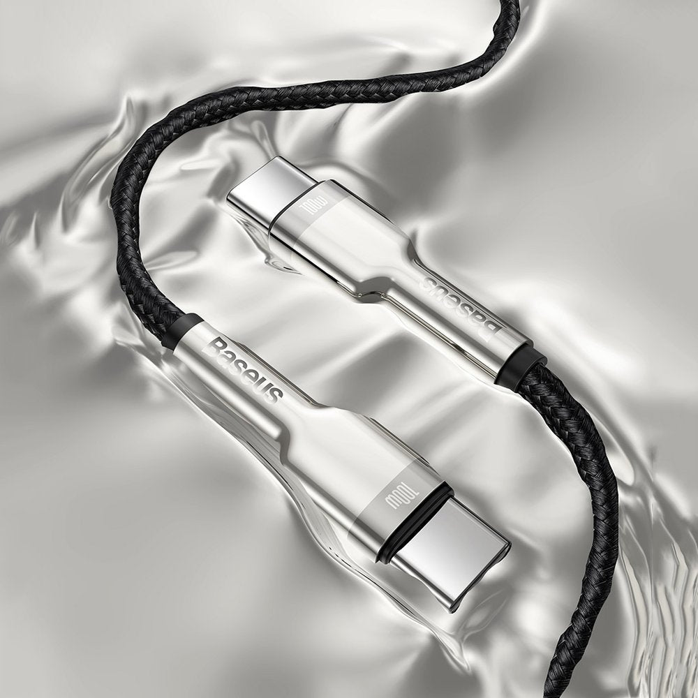 Baseus Cafule Series Metal Data USB-C / USB-C PD QC SCP 100W 5A 2 m kabel - sort