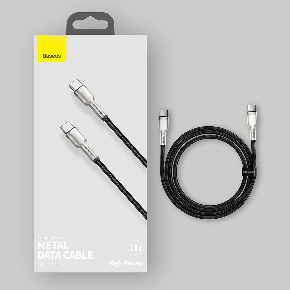 Baseus Cafule Series Metal Data USB-C / USB-C PD QC SCP 100W 5A 2 m kabel - grøn