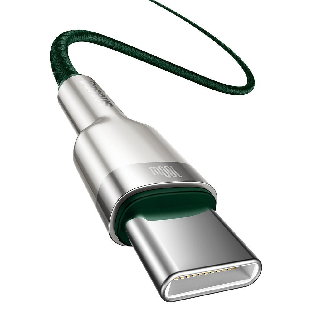 Baseus Cafule Series Metal Data USB-C / USB-C PD QC SCP 100W 5A 2 m kabel - grøn