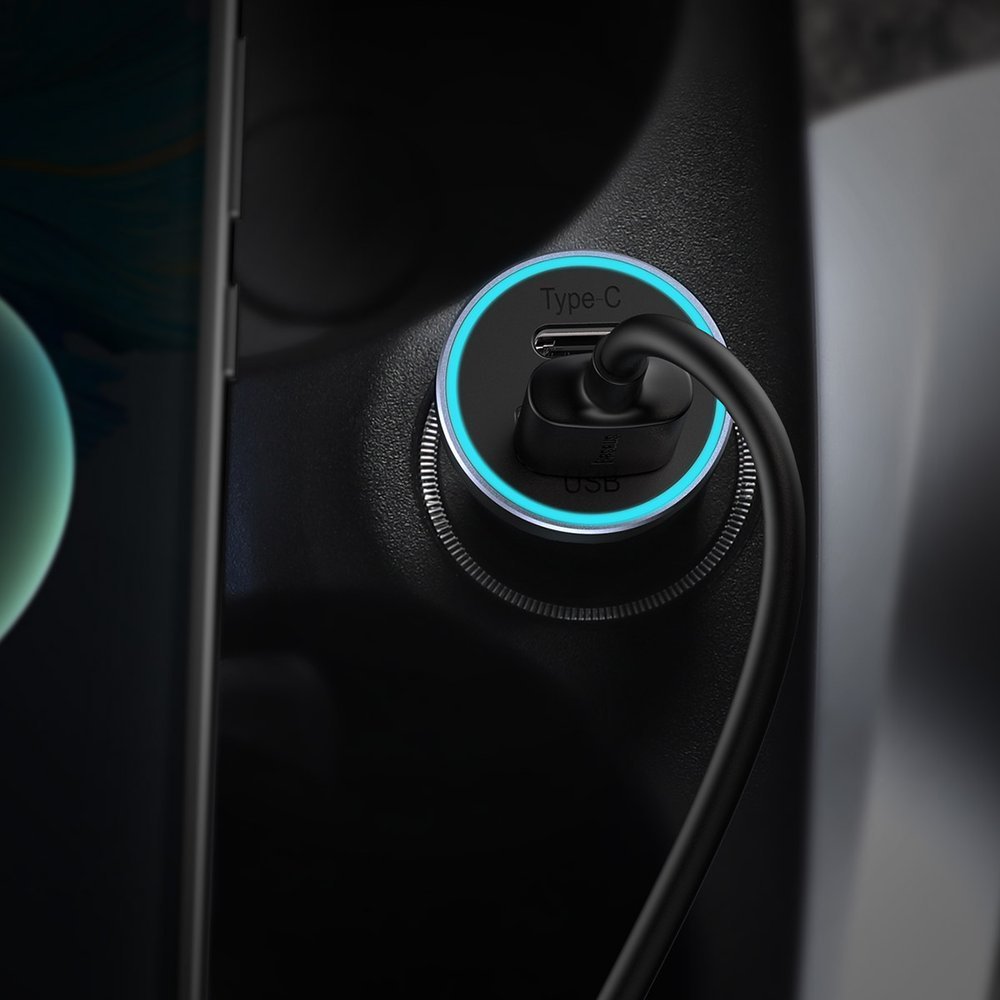 Baseus Golden Contactor Pro hurtigbiloplader USB Type C / USB 40 W Power Delivery 3.0 Hurtig opladning 4 + SCP FCP AFC grå (CCJD-0G)