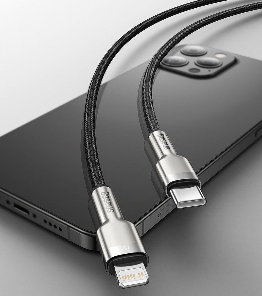 Baseus Cafule Series Metal Data USB-C / Lightning 20W PD cable 1 m - black