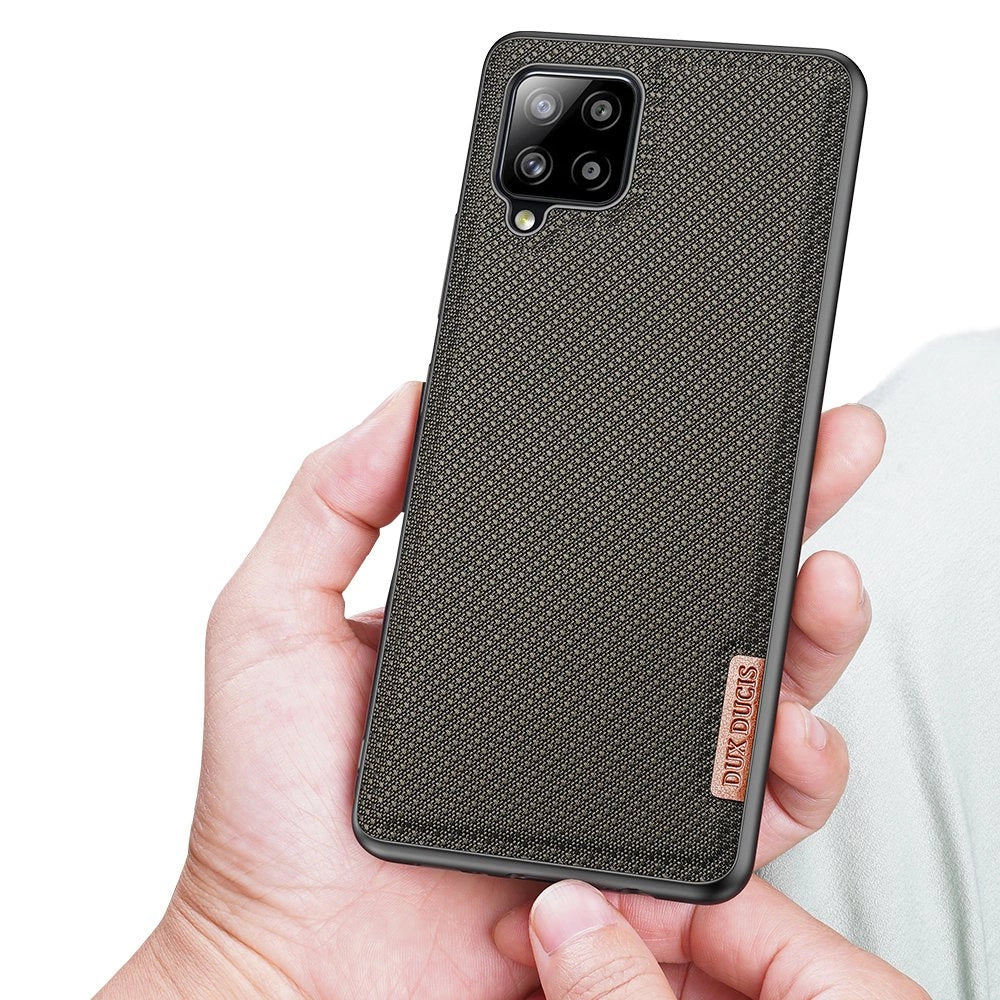 Dux Ducis Fino-foder dækket med nylonmateriale til Samsung Galaxy A42 5G grøn