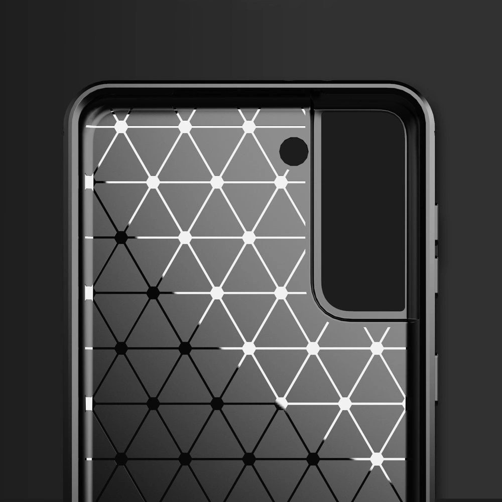 Carbon Case Flexible Cover TPU Case til Samsung Galaxy S21+ 5G (S21 Plus 5G) blå