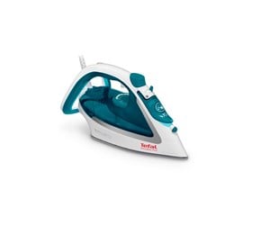Tefal EasyGliss Plus FV5718 strygejern Tør & dampstrygejern Durilium strygesål 2400 W Turkis, Hvid