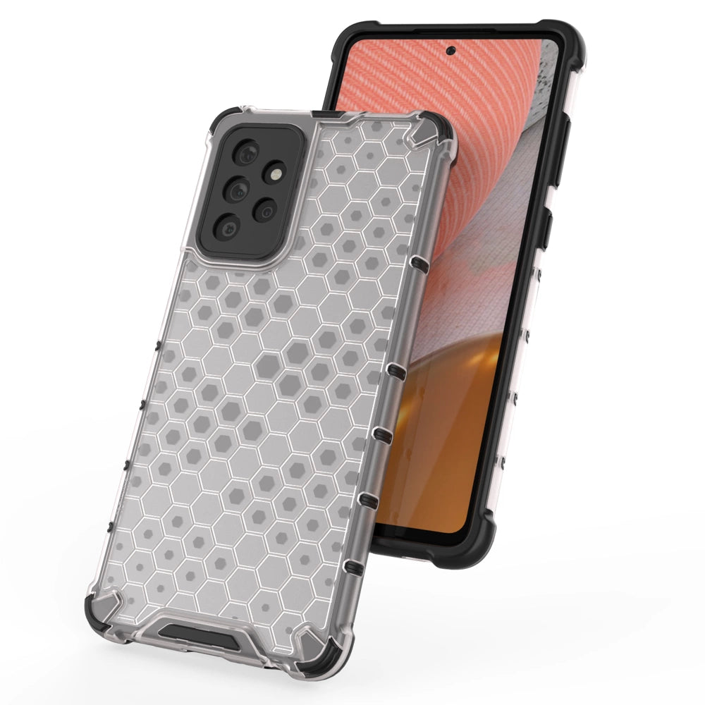 Honeycomb Case rustning med TPU Bumper til Samsung Galaxy A72 4G sort