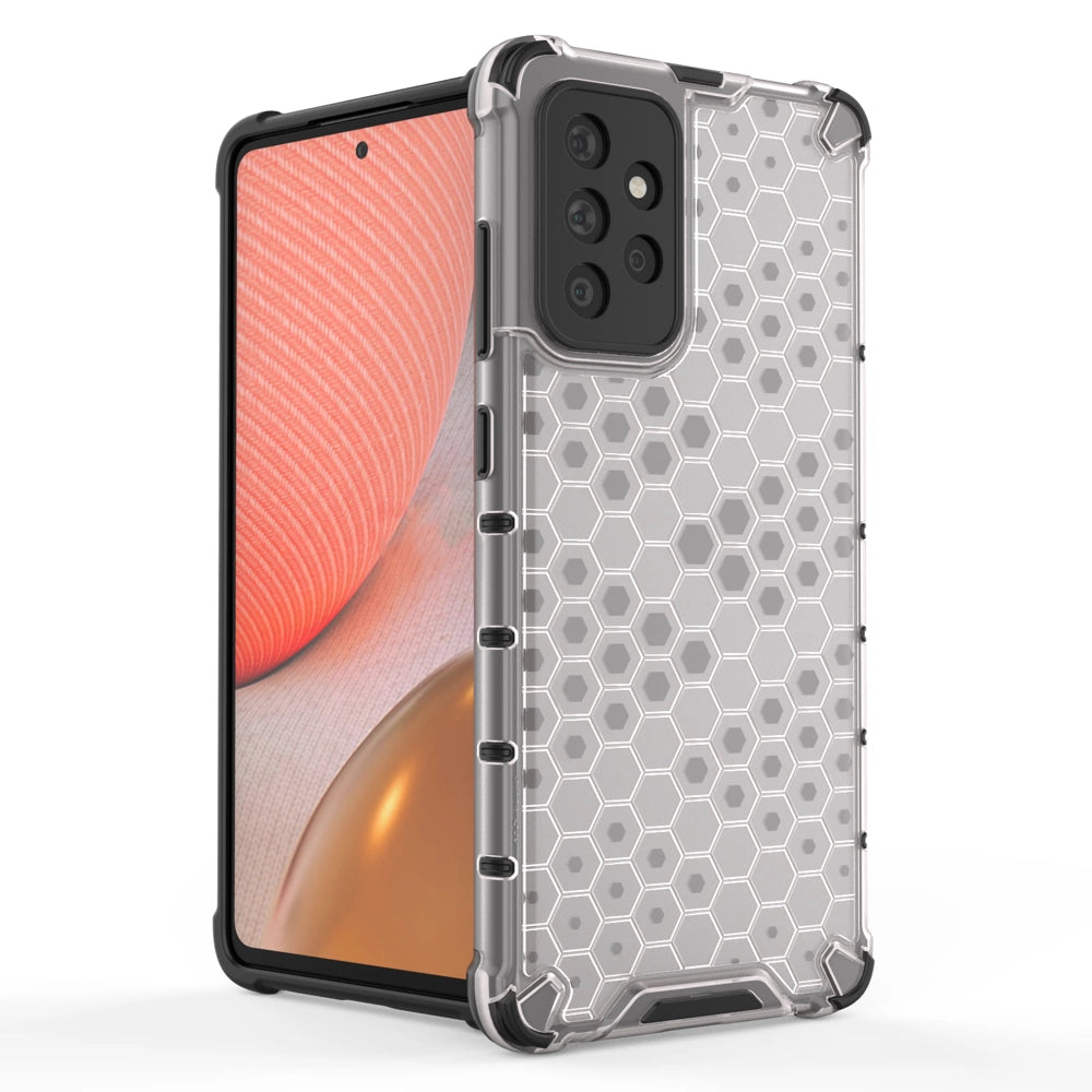 Honeycomb Case rustning med TPU Bumper til Samsung Galaxy A72 4G blå