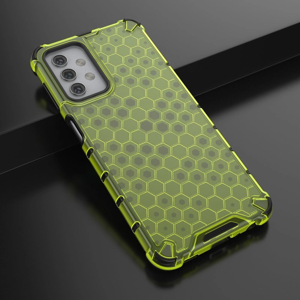Honeycomb Case rustning med TPU Bumper til Samsung Galaxy A32 5G grøn