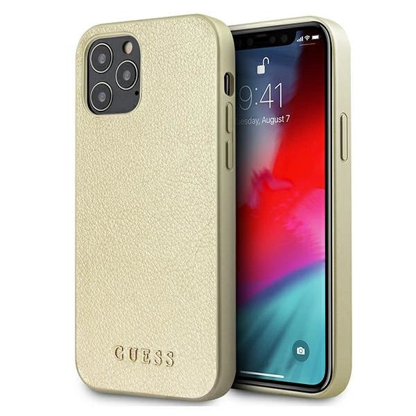 Guess GUHCP12LIGLGO iPhone 12 Pro Max 6.7" guld/guld hardcase Iridescent