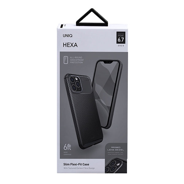 Uniq Hexa-fodral til iPhone 12 Pro Max - sort