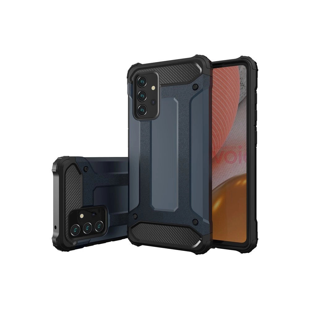 Hybrid Armor Case Tough Rugged Cover til Samsung Galaxy A72 4G sølv