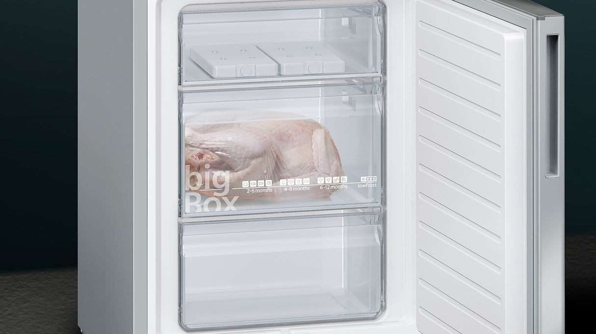 Siemens iQ500 KG36EAICA køle-/fryseskab Fritstående 308 L Rustfrit stål