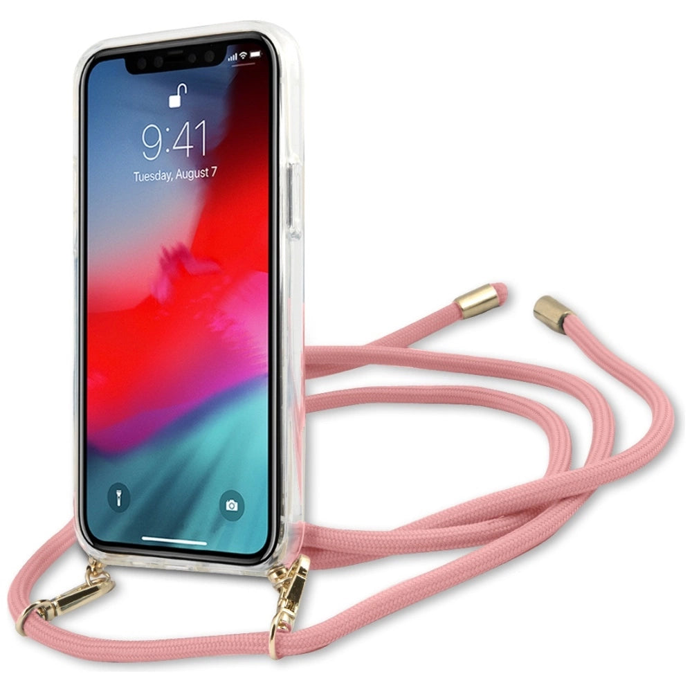 Guess Script Vintage iPhone 12 Pro Max 6.7" Case - Pink