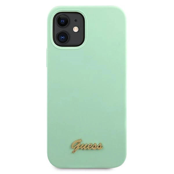 Guess GUHCP12SLSLMGGN iPhone 12 mini 5.4" grøn/grøn hardcase Metal Logo Script