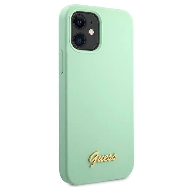 Guess GUHCP12SLSLMGGN iPhone 12 mini 5.4" grøn/grøn hardcase Metal Logo Script