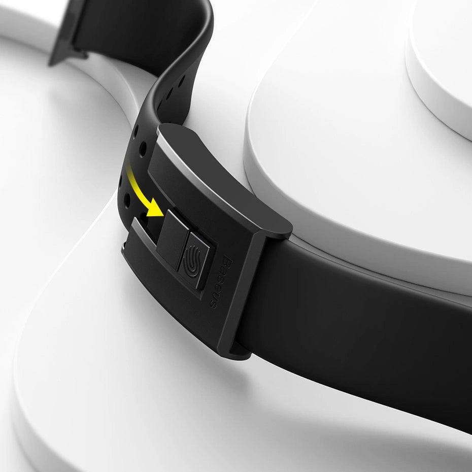 Baseus Slip-Thru rem band armbånd til Apple Watch 3/4/5/6/SE 38mm/40mm sort (LBWSE-01)