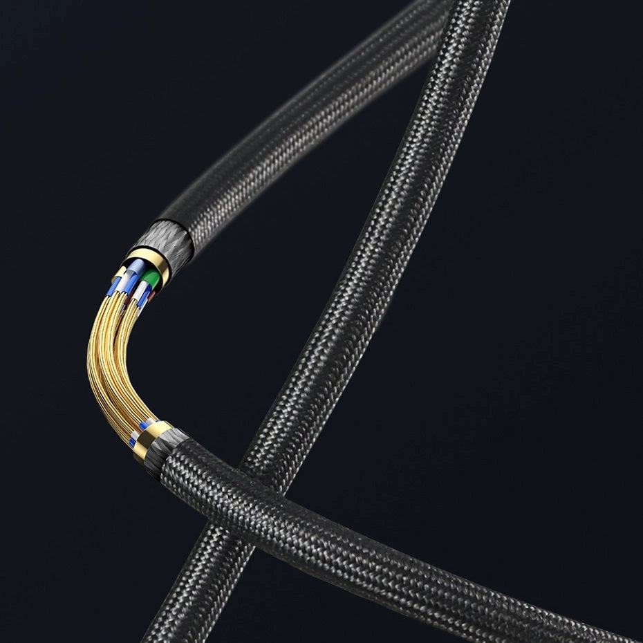 Baseus HDMI 2.1 Kabel 8K 60 Hz 48 Gbps / 4K 120 Hz / 2K 144 Hz 3D eARC QMS Dynamisk HDR VRR ALLM 3 m sort (CAKGQ-L01)