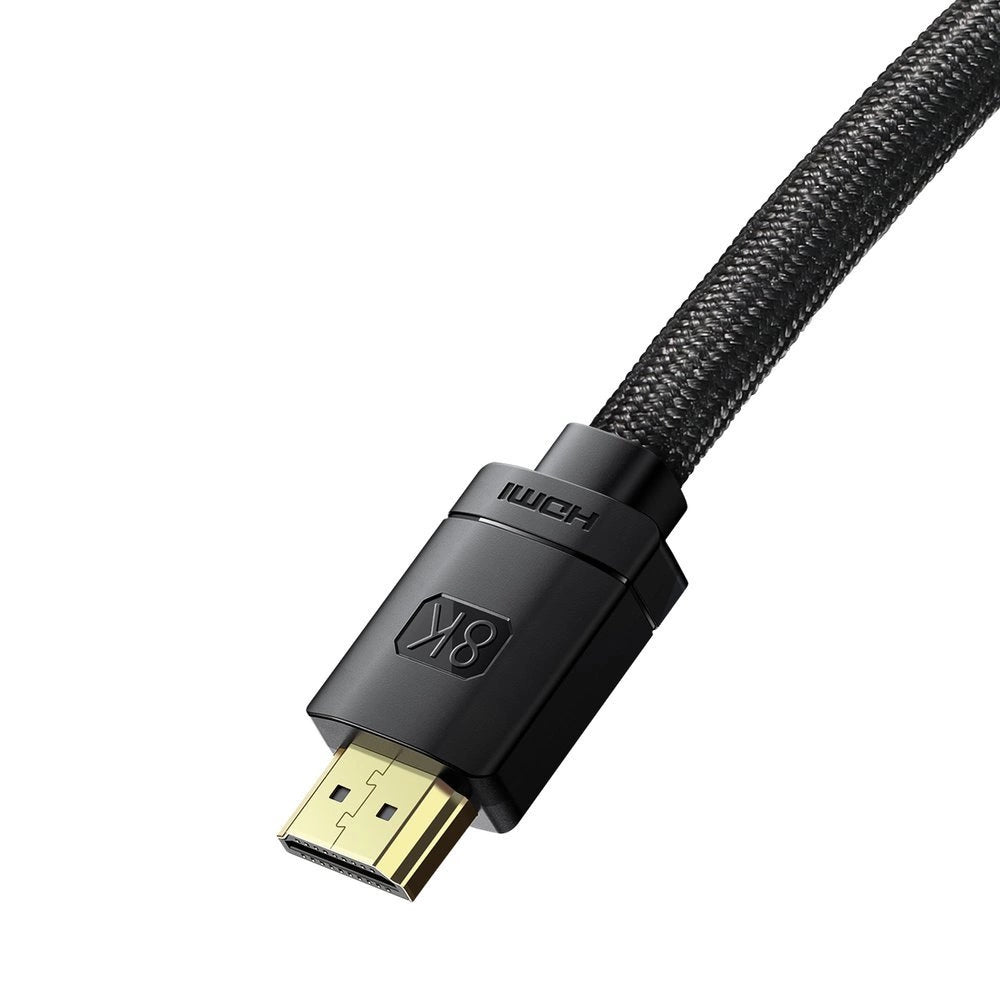 Baseus HDMI 2.1 Kabel 8K 60 Hz 48 Gbps / 4K 120 Hz / 2K 144 Hz 3D eARC QMS Dynamisk HDR VRR ALLM 3 m sort (CAKGQ-L01)
