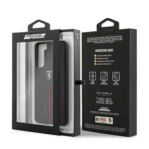 Ferrari FEOSIHCS21MBK S21+ G996 sort/sort hardcase Off Track læder nylon stribe