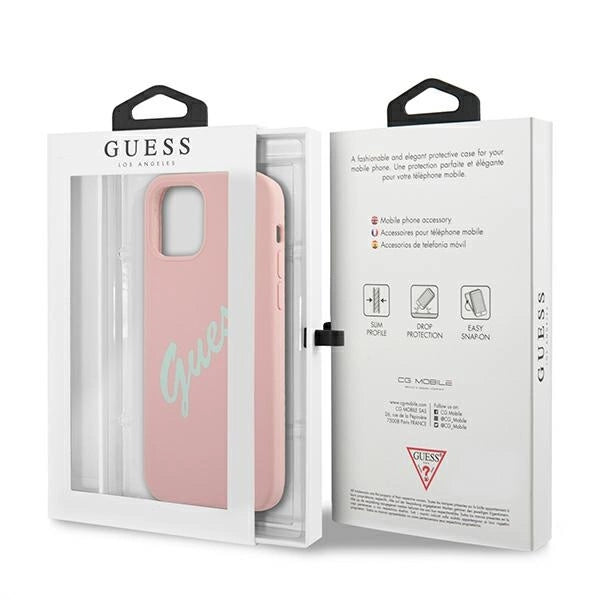 Guess GUHCP12LLSVSPG iPhone 12 Pro Max 6.7" rosegrøn/grøn lyserød hardcase Silicone Vintage