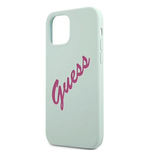 Guess GUHCP12MLSVSBF iPhone 12/12 Pro 6.1" blå fuchsia/blå fuschia hardcase Silikon Vintage