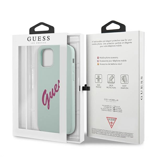 Guess GUHCP12MLSVSBF iPhone 12/12 Pro 6.1" blå fuchsia/blå fuschia hardcase Silikon Vintage