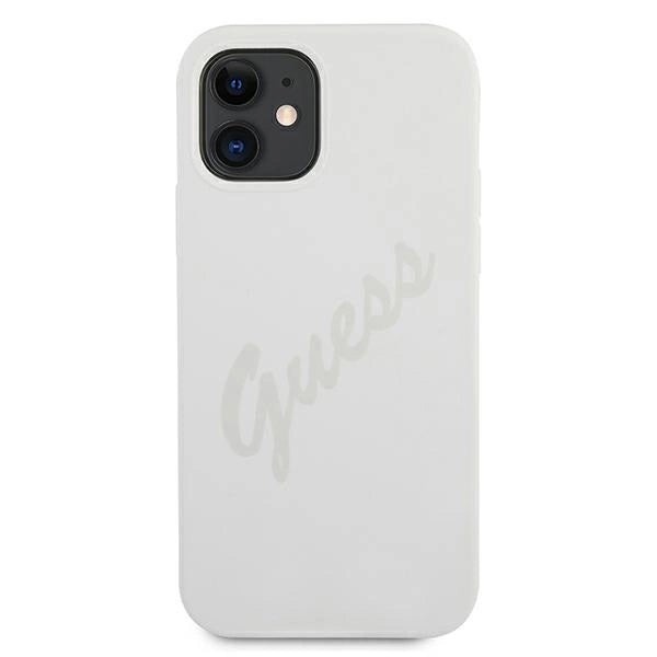 Guess GUHCP12SLSVSCR iPhone 12 mini 5.4" creme/creme hardcase Script Vintage