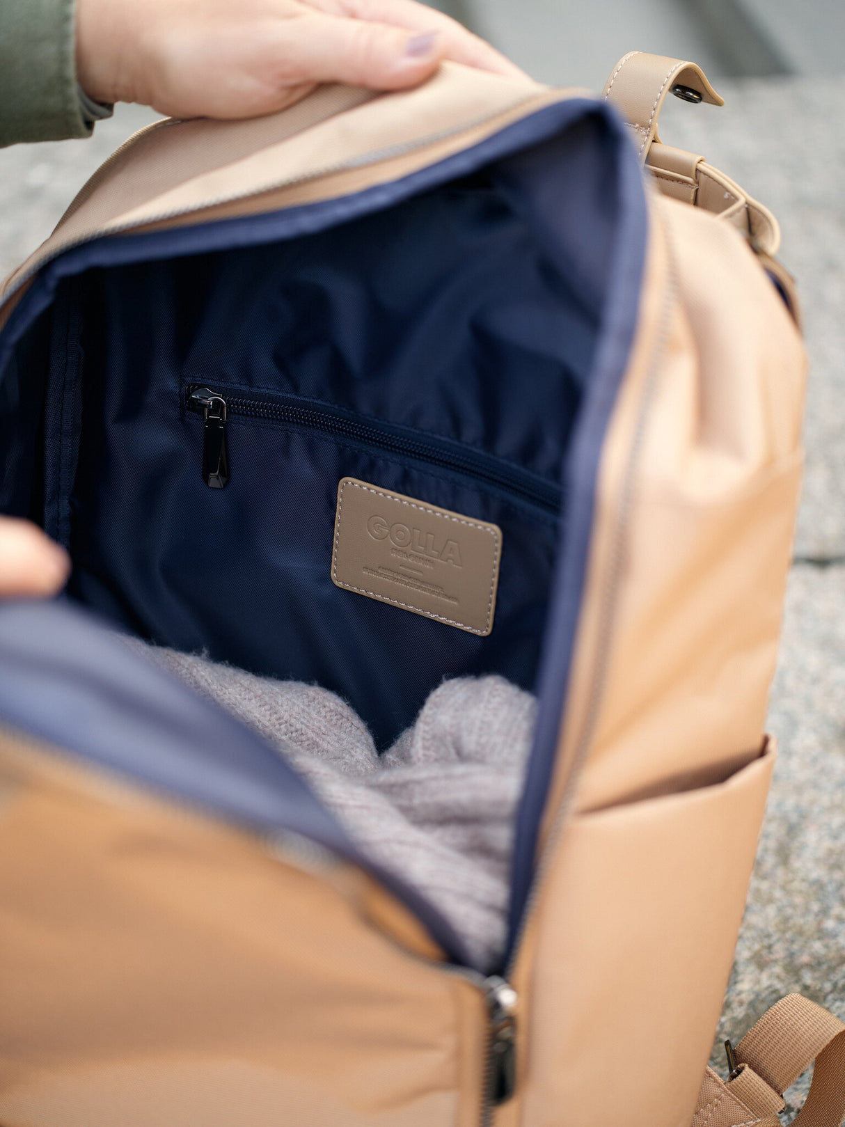 Golla 601676 taske og etui til laptop 40,6 cm (16") Rygsæk Cappuccino