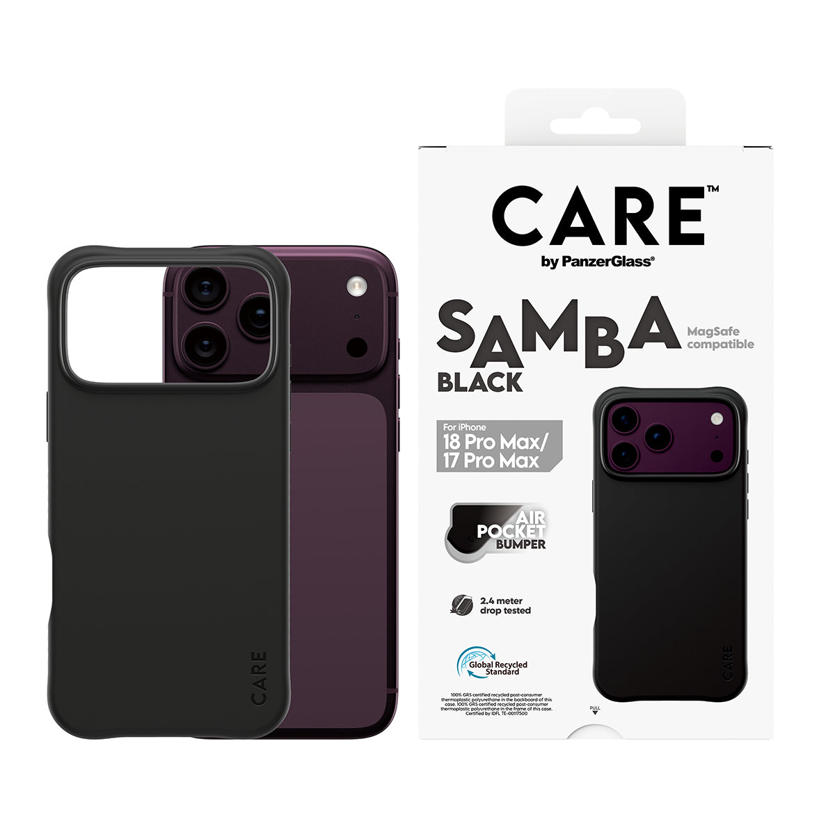 CARE by PanzerGlass Fashionable Case Samba Black w. MagSafe Apple iPhone 18 Pro Max