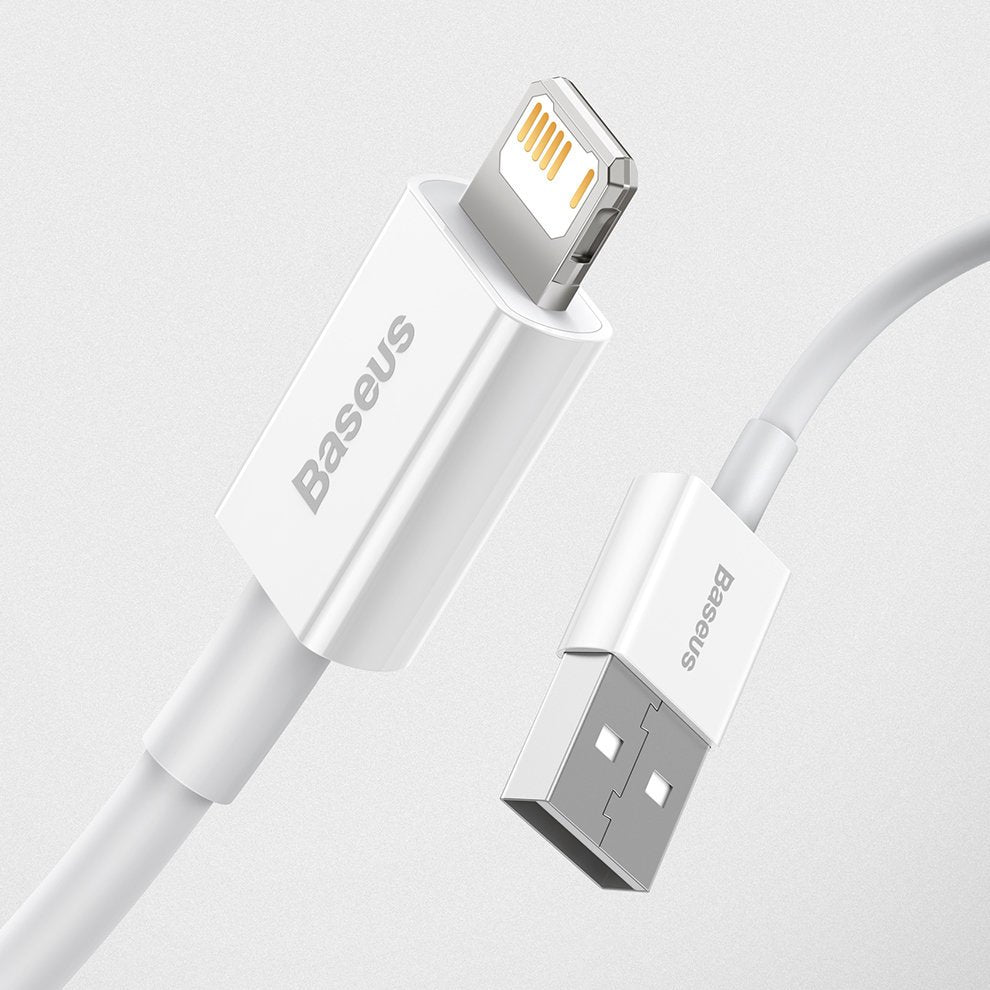 Baseus Superior USB - Lightning kabel 2,4A 1,5 m Hvid (CALYS-B02)