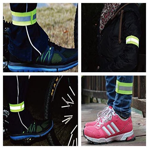 Reflekterende armbånd på cykel med velcro 4 cm gul