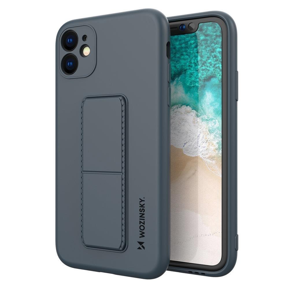 Wozinsky Kickstand Case silikonhylster med stativ iPhone 11 Pro Max marineblå