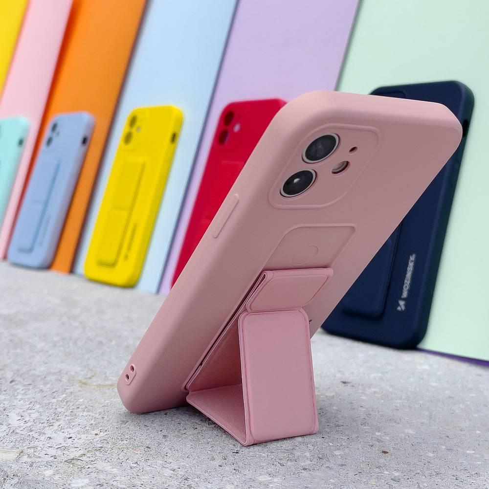 Wozinsky Kickstand Case silikonhylster med stativ iPhone 11 Pro Max marineblå