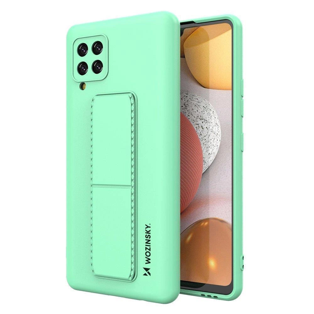 Wozinsky Kickstand Case Silicone Stand Cover til Samsung Galaxy A42 5G Mint