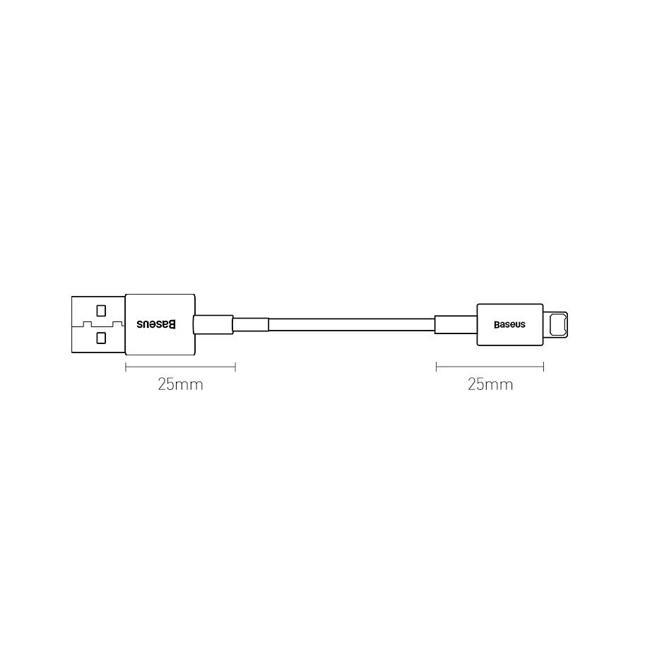 Baseus Superior USB - Lightning kabel 2,4 A 2 m sort (CALYS-C01)