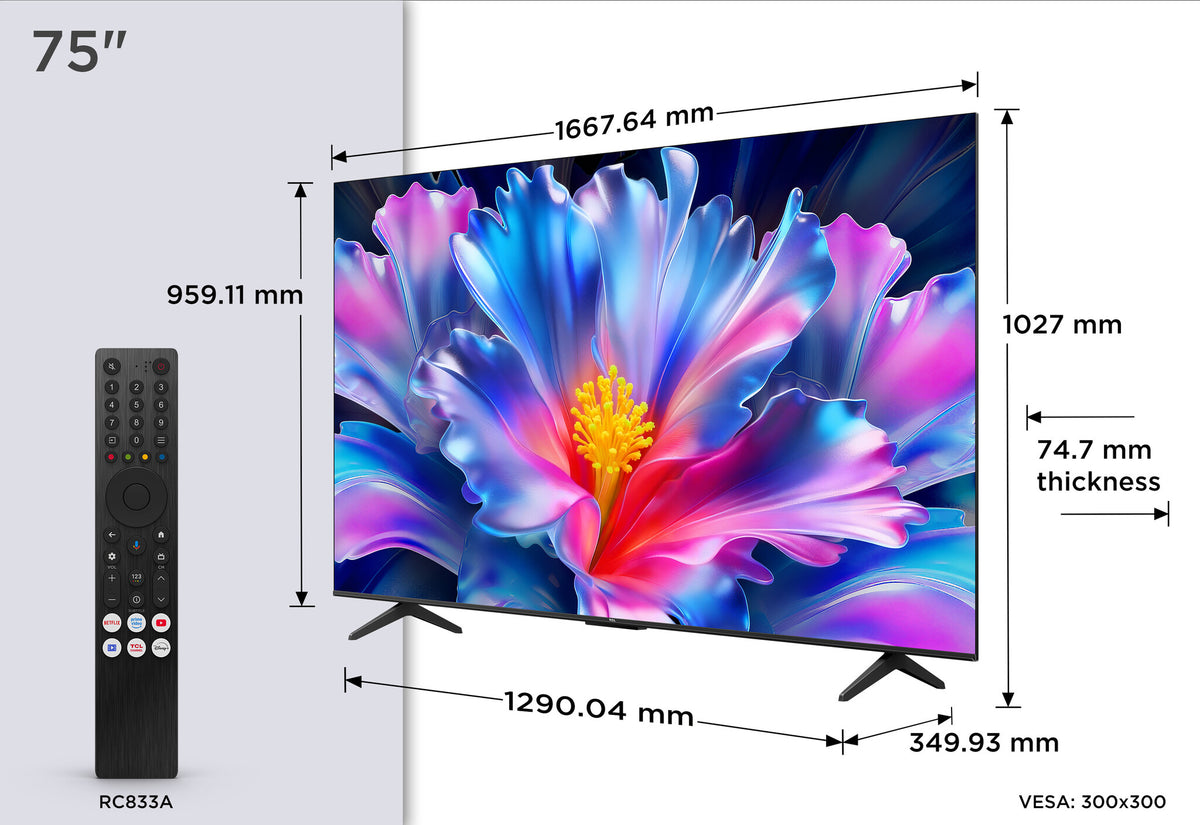 TCL P6L 75P6L TV 190.5 cm (75") 4K Ultra HD Smart TV Wi-Fi Black 330 cd/m²