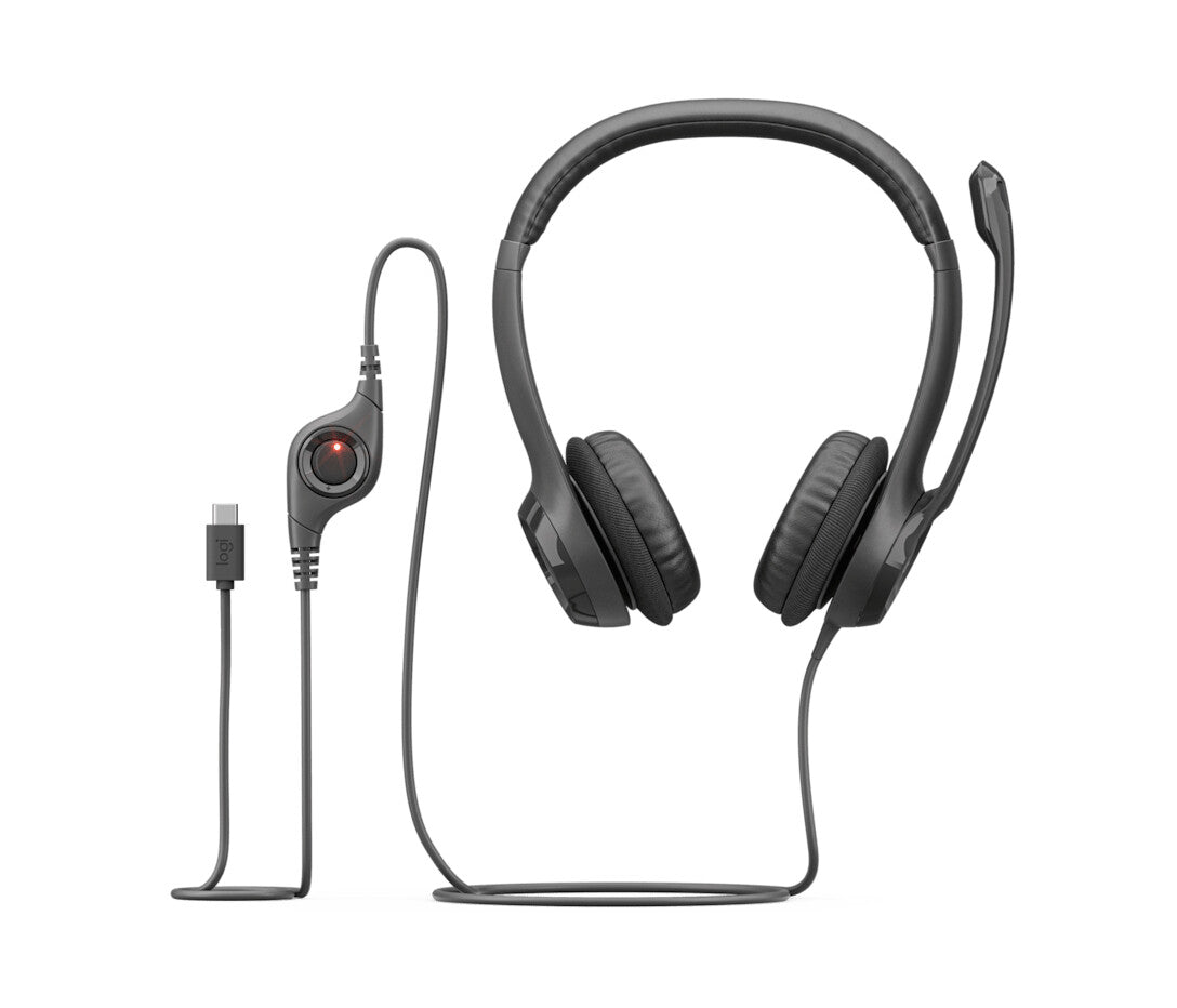 Logitech H390 Headset Ledningsført Opkald/musik USB Type-C Sort